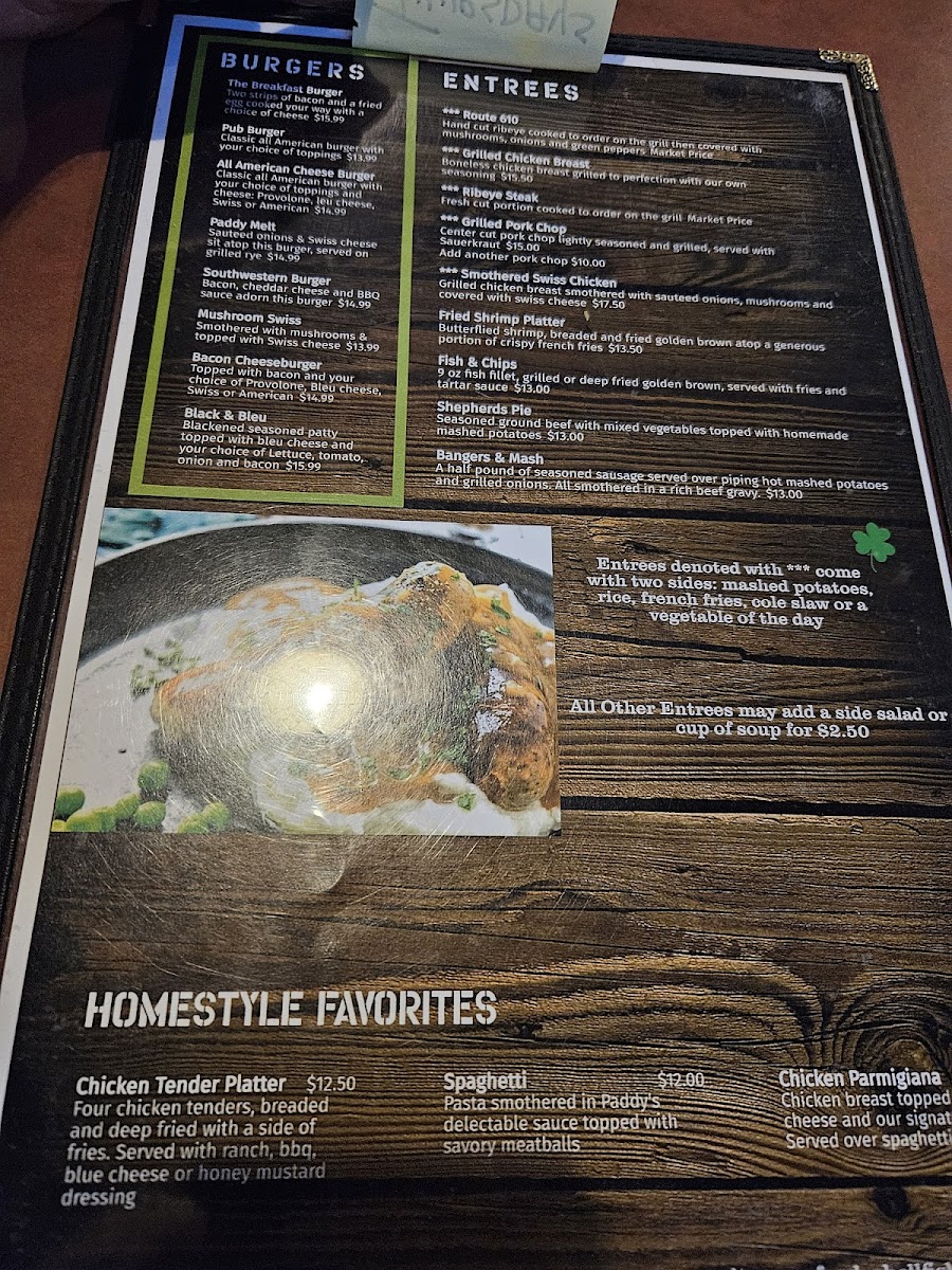 Paddy's Public House Menu - Image 4